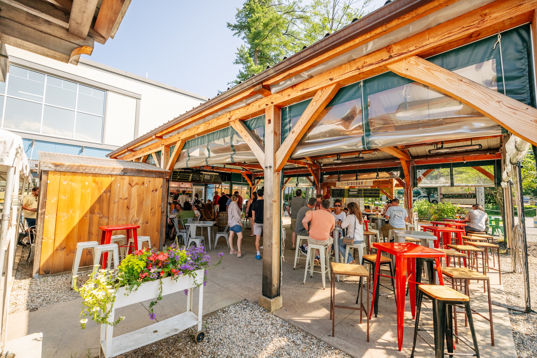 The Allagash Tasting Room in summer time