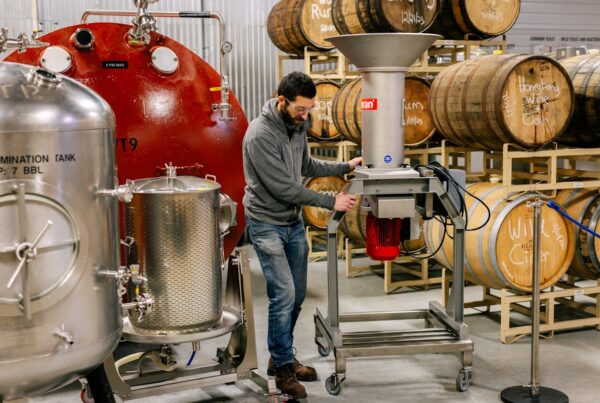 A senior R&D brewer in the Allagash winery