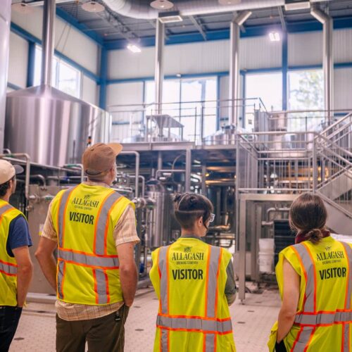 AllagashTourPic_7 Group of people on a tour at Allagash Brewing Company