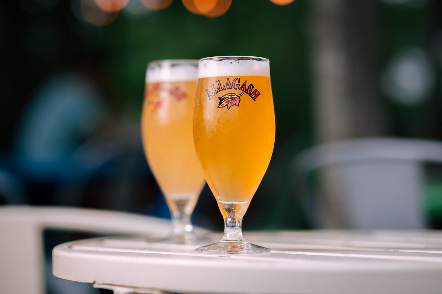 Allagash Tripel in chalices on a table