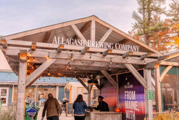 A view of walking into the Allagash Tasting Room