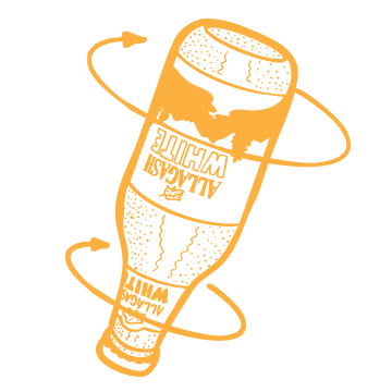 Allagash White Bottle illustration Flipped