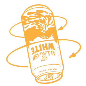 Allagash White Can illustration Flipped