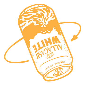 Allagash White Can illustration Flipped