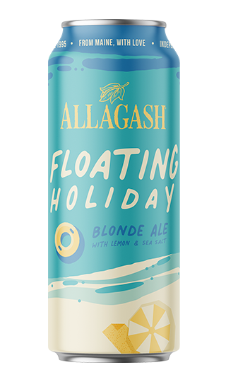 Allagash Floating Holiday 16 oz. can - a blonde ale brewed with lemon peel and sea salt