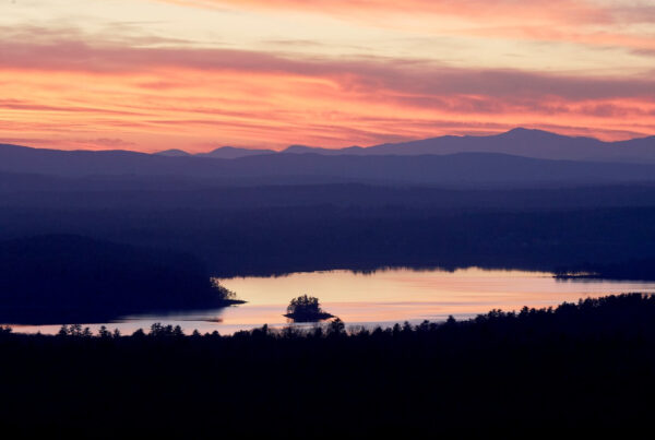When you go deep into the north country of Maine, you find sunsets like this.