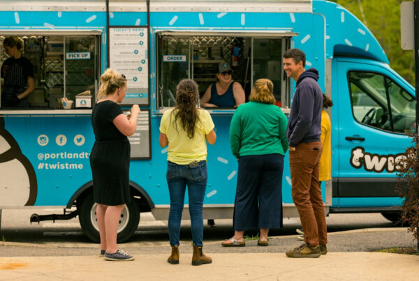An ice cream social for staff at Allagash