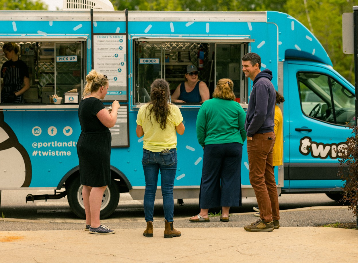 An ice cream social for staff at Allagash