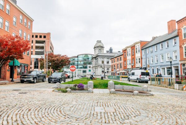 Cobblestones in the Old Port area of Portland, Maine