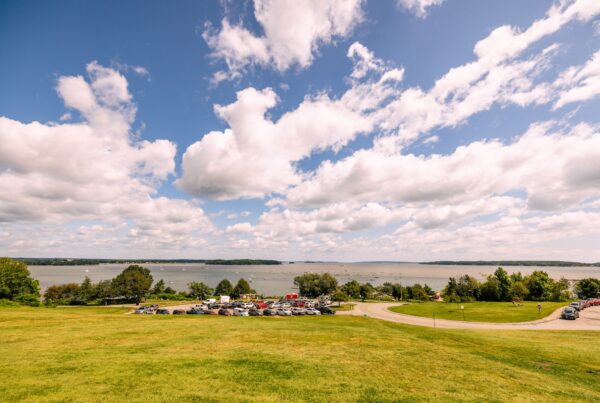 Not far from the Allagash Brewery tasting room is the Portland Eastern Promenade, seen here on a beautiful summer day.