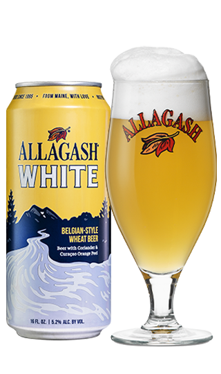 Allagash White can and chalice