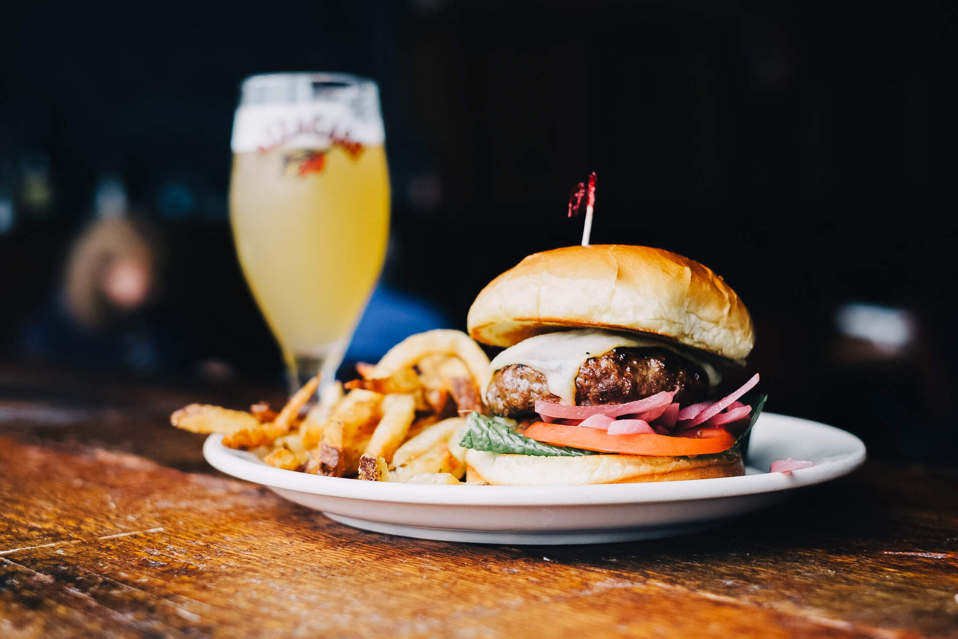 Allagash beer and a burger for good measure: the perfect pairing