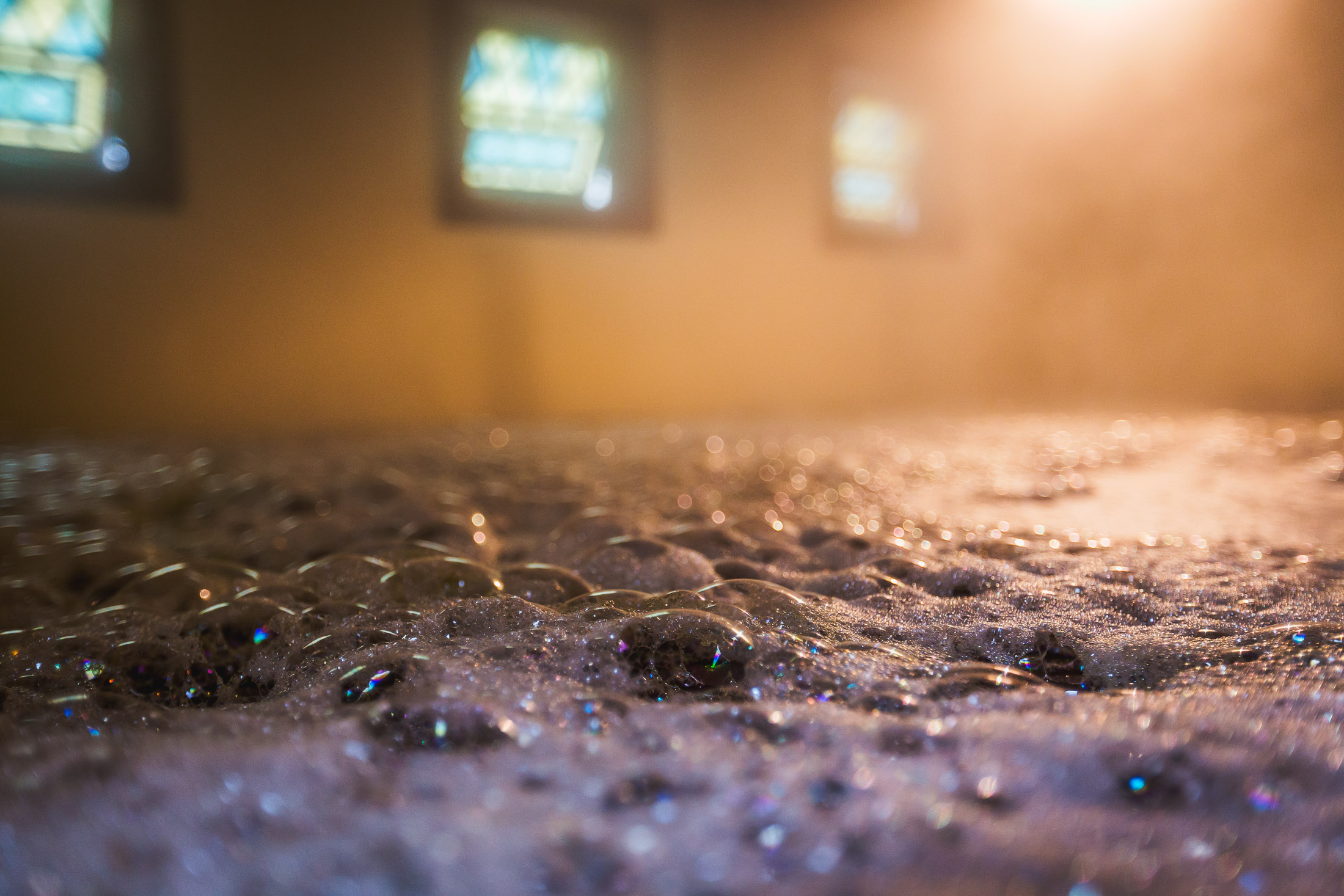 Coolship wort gets bubbling.