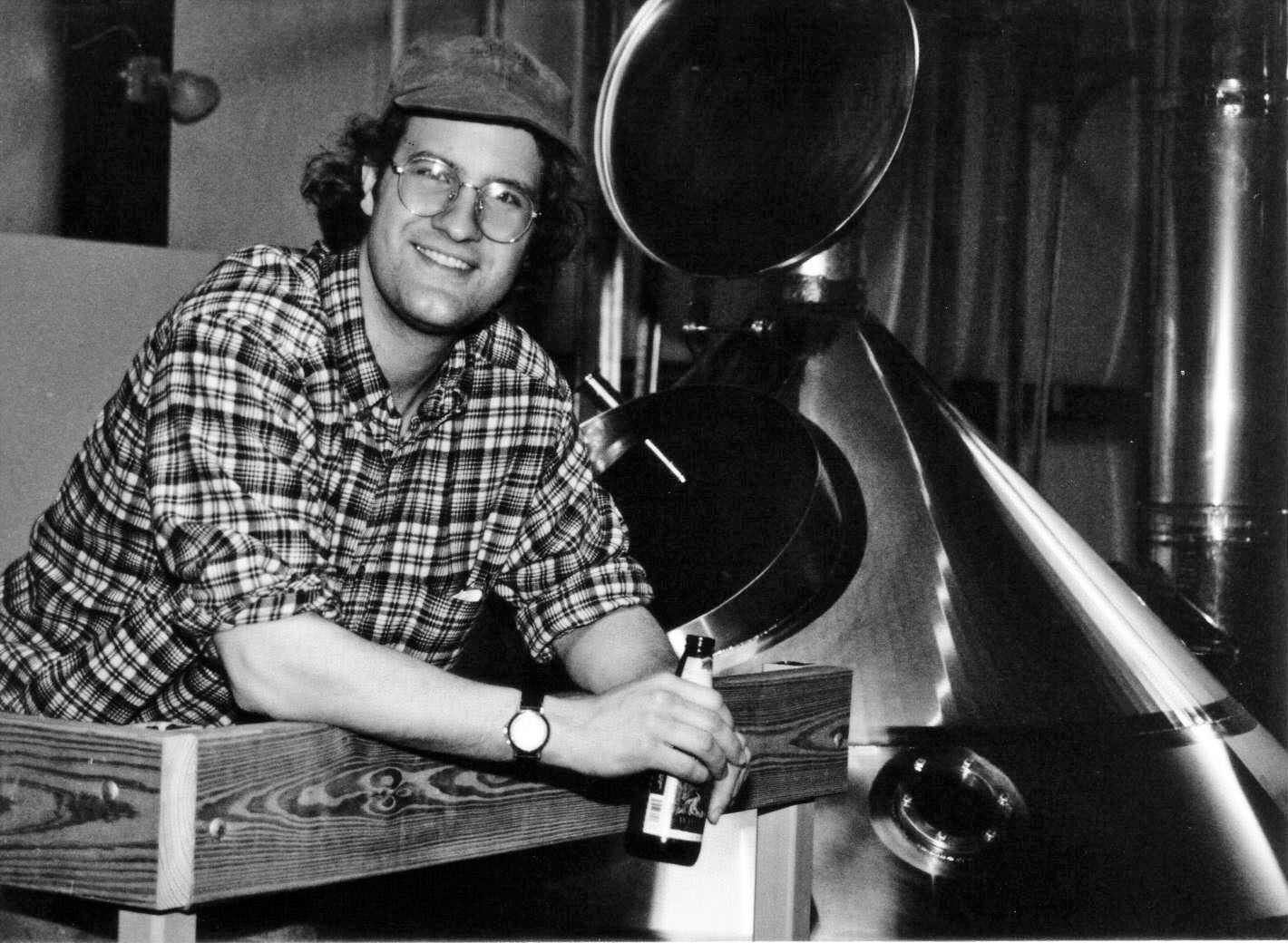 Rob Tod, founder of Allagash with this very first brewing system