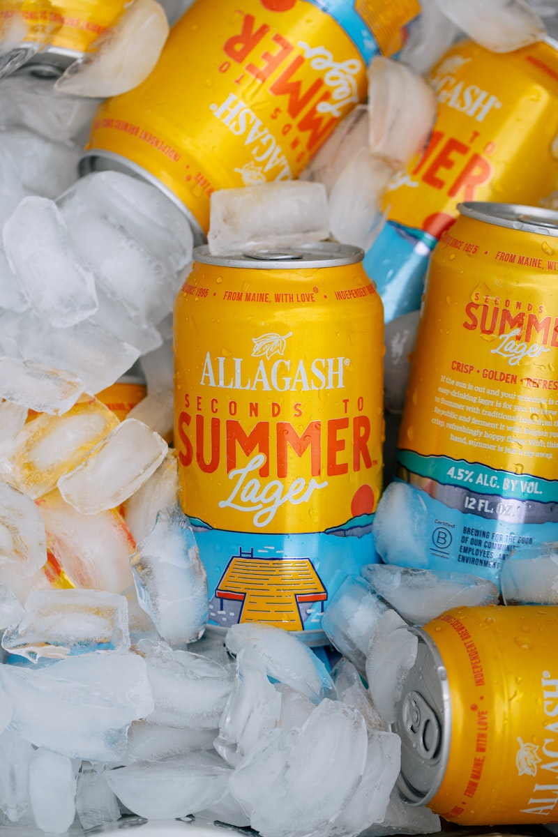 A cooler full of Allagash Seconds to Summer Lager