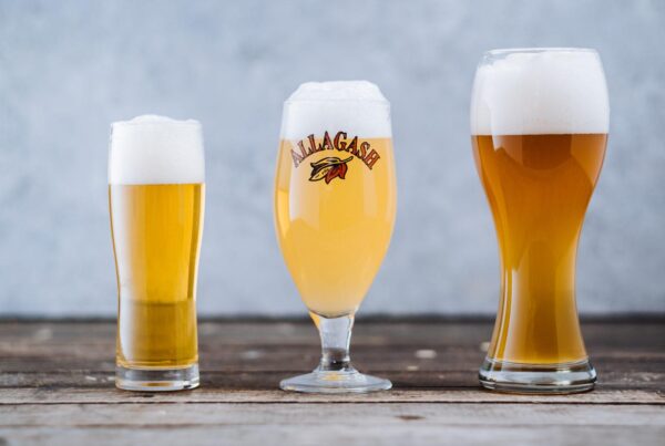 A wheat beer, a witbier and a hefeweizen