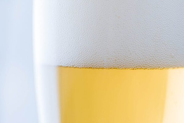 close up of a wheat beer